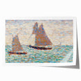 Impressionist Seascape Art – Two Sailboats at Grandcamp by Seurat