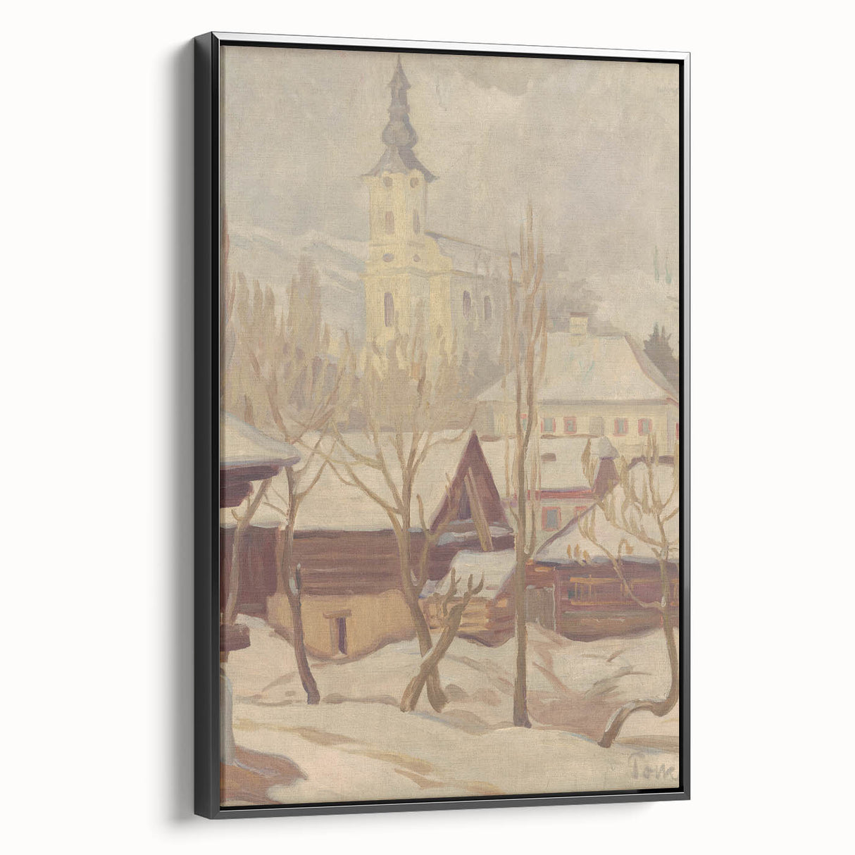 Winter Motif Modern Wall Art – Serene Nordic Landscape