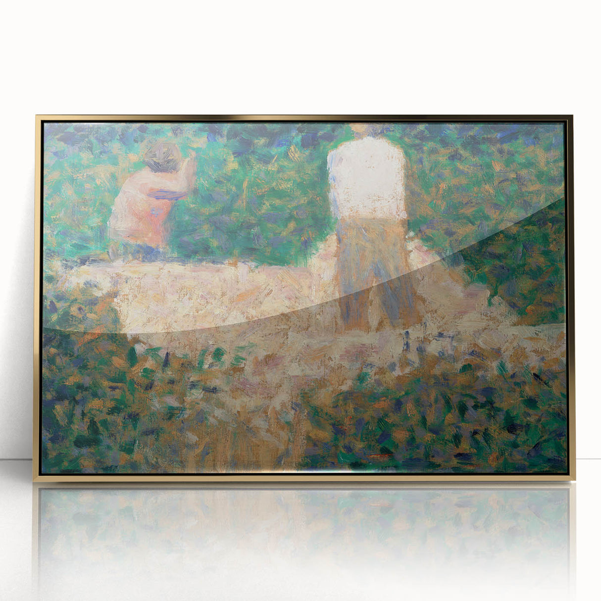 Impressionist Landscape Art – Two Stonebreakers by Georges Seurat