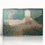 Impressionist Landscape Art – Two Stonebreakers by Georges Seurat