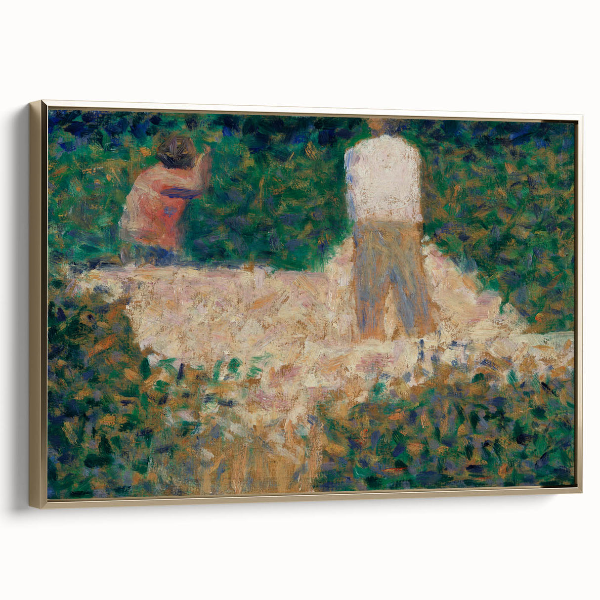 Impressionist Landscape Art – Two Stonebreakers by Georges Seurat