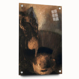 Saint George and the Dragon Modern Wall Art – Mystical Minimalist Decor