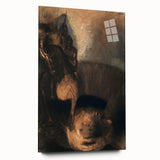 Saint George and the Dragon Modern Wall Art – Mystical Minimalist Decor