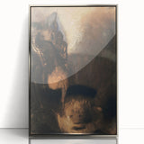 Saint George and the Dragon Modern Wall Art – Mystical Minimalist Decor