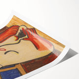 Sitting Woman Modern Wall Art – Bold Abstract Decor