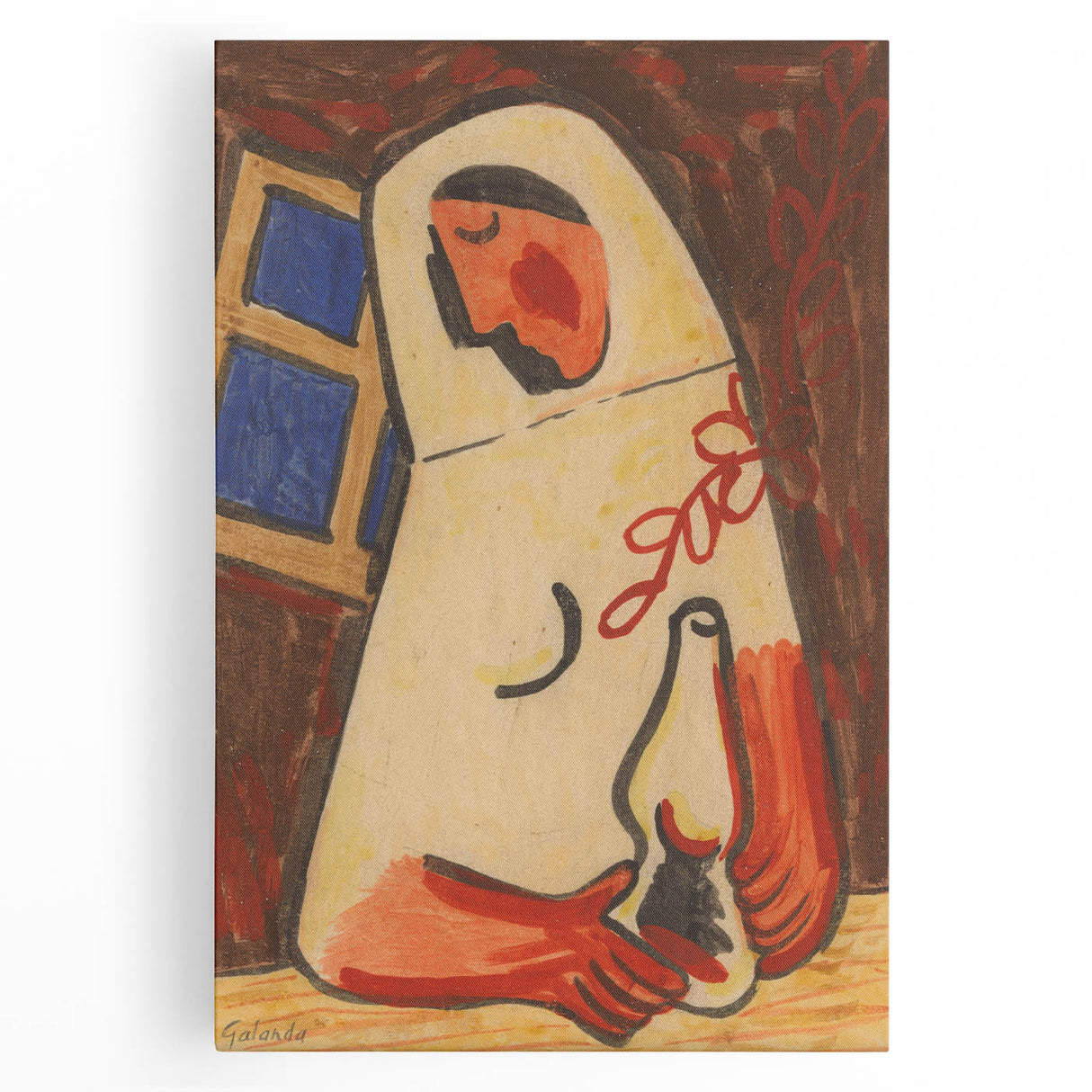 Sitting Woman Modern Wall Art – Bold Abstract Decor