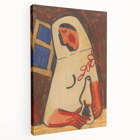 Sitting Woman Modern Wall Art – Bold Abstract Decor