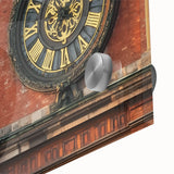 Close-up view of an intricate acrylic glass artwork depicting a serene landscape with a castle, showcasing vibrant colors and fine details that enhance the visual appeal. Ideal for home decor enthusiasts seeking unique art pieces.