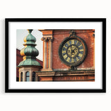 Elegant black frame showcasing a picturesque landscape castle print with a white mat, ideal for home decor. Perfect for adding a touch of sophistication to any room.