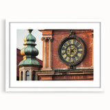 Framed landscape artwork of a majestic castle surrounded by lush greenery, featuring a white mat and elegant frame, perfect for home decor enhancement.