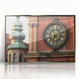 Framed acrylic artwork showcasing a vibrant landscape with a majestic castle, accented by a silver frame, ideal for enhancing home decor and art collections. The piece features rich colors and intricate details, creating a captivating focal point for any room.