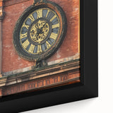 Close-up of a beautifully framed canvas showcasing a stunning landscape with a majestic castle, featuring vibrant colors and intricate details that enhance any room's decor.