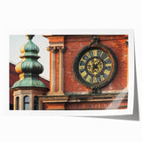 Rolled landscape print showcasing a majestic castle surrounded by lush greenery, elegantly packaged in a protective cardboard tube, perfect for art enthusiasts and home decor.