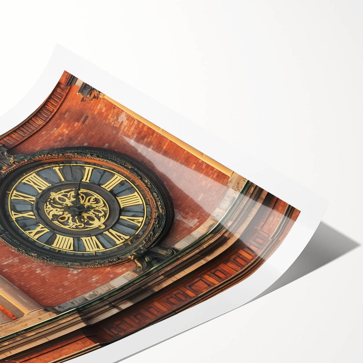Rolled print showcasing a vibrant landscape with a majestic castle set against a serene sky, highlighting lush greenery and detailed architectural elements, perfect for home decor.