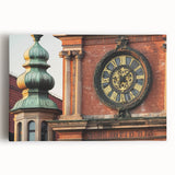 Stretched canvas artwork showcasing a picturesque landscape with an elegant castle, surrounded by lush greenery and a vibrant sky, ideal for home decor.