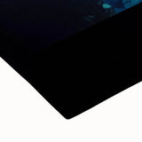 Close-up of a stretched canvas showcasing a vibrant landscape with intricate cave formations, featuring rich earth tones and detailed textures, perfect for home decor.