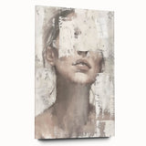 Abstract figurative wall art made from acrylic glass, showcasing vibrant colors and dynamic shapes, displayed in a side view without mounting pins. Perfect for modern decor.