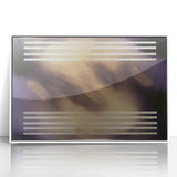 Framed acrylic artwork showcasing an abstract geometric design in white hues, ideal for modern home decor, adding a contemporary touch to any space.