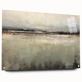Abstract landscape wall art featuring vibrant colors and intricate details, showcased in a side view with pins for easy hanging, enhancing modern decor.
