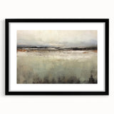 Abstract landscape wall art framed in black, featuring vibrant colors and geometric patterns, perfect for modern home decor and enhancing interior spaces.