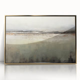 Framed abstract landscape wall art featuring vibrant gold accents and intricate details, perfect for enhancing modern home decor and creating a sophisticated ambiance.