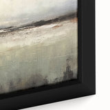 Framed canvas artwork showcasing an abstract landscape design with vibrant colors and intricate textures, perfect for modern home decor.