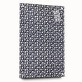 Elegant Art Deco Floral Pattern - White Flowers on Deep Navy Background