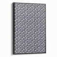 Elegant Art Deco Floral Pattern - White Flowers on Deep Navy Background