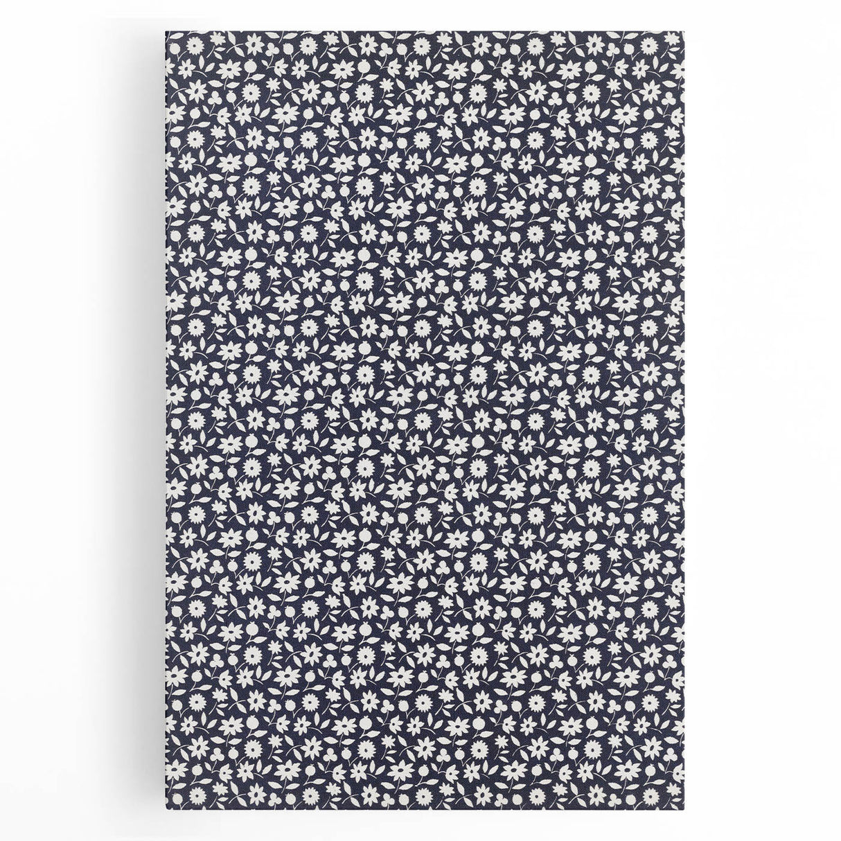 Elegant Art Deco Floral Pattern - White Flowers on Deep Navy Background