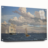 Neoclassical Art Print: Øresund Seascape - Classic Maritime Wall Art