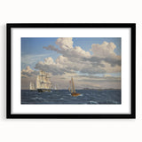 Neoclassical Art Print: Øresund Seascape - Classic Maritime Wall Art
