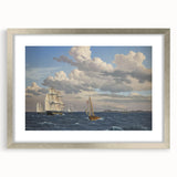 Neoclassical Art Print: Øresund Seascape - Classic Maritime Wall Art