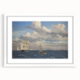 Neoclassical Art Print: Øresund Seascape - Classic Maritime Wall Art