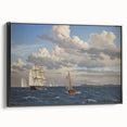 Neoclassical Art Print: Øresund Seascape - Classic Maritime Wall Art