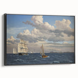 Neoclassical Art Print: Øresund Seascape - Classic Maritime Wall Art