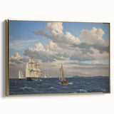 Neoclassical Art Print: Øresund Seascape - Classic Maritime Wall Art