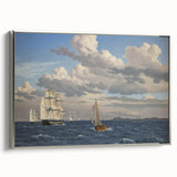 Neoclassical Art Print: Øresund Seascape - Classic Maritime Wall Art