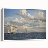 Neoclassical Art Print: Øresund Seascape - Classic Maritime Wall Art
