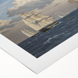 Neoclassical Art Print: Øresund Seascape - Classic Maritime Wall Art