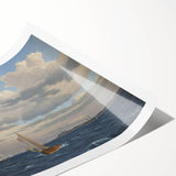 Neoclassical Art Print: Øresund Seascape - Classic Maritime Wall Art