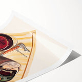 Extra large wall art featuring line art flowers in black on white, ideal for large living room wall decor.