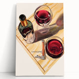 Large black and white stretched canvas featuring assorted kitchen utensils, ideal for kitchen wall art.