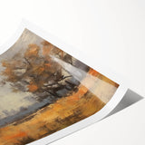 Halloween Art Prints - Autumn Landscape Gothic Wall Decor
