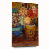 Claude Monet Chrysanthemums Print - Impressionism Floral Wall Art