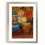 Claude Monet Chrysanthemums Print - Impressionism Floral Wall Art