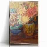 Claude Monet Chrysanthemums Print - Impressionism Floral Wall Art
