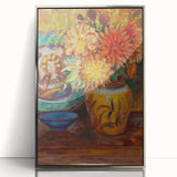 Claude Monet Chrysanthemums Print - Impressionism Floral Wall Art