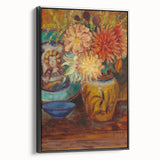 Claude Monet Chrysanthemums Print - Impressionism Floral Wall Art