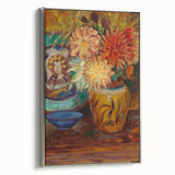 Claude Monet Chrysanthemums Print - Impressionism Floral Wall Art