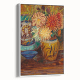 Claude Monet Chrysanthemums Print - Impressionism Floral Wall Art
